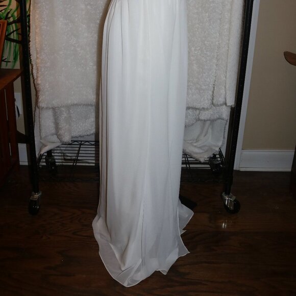 Hailey by Adrianna Papell white formal dress sz 6 - Picture 8 of 14